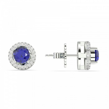 Cercei 3 piese cu diamante de 0.44 ct si Tanzanite de 1.38 ct