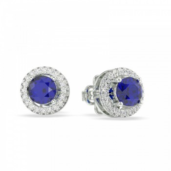 Cercei 3 piese cu diamante de 0.44 ct si Tanzanite de 1.38 ct