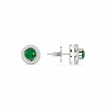 Cercei 3 piese cu Smaralde de 1.38 ct si Diamante de 0.44 ct