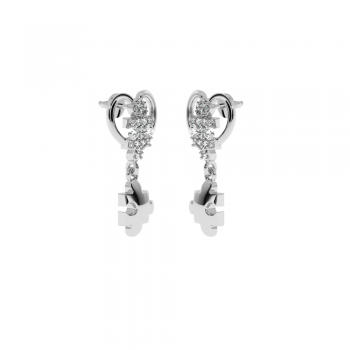 Cercei Love cu diamante de aproximativ 0.17 ct 