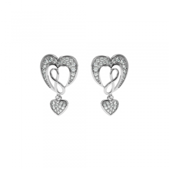 Cercei Love cu diamante de aproximativ 0.45 ct