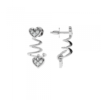 Cercei Lover cu diamante de aproximativ 0.09 ct