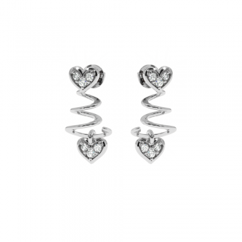 Cercei Lover cu diamante de aproximativ 0.09 ct