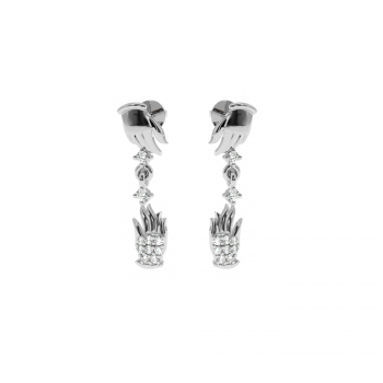 Cercei Lover cu diamante de aproximativ 0.12 ct 