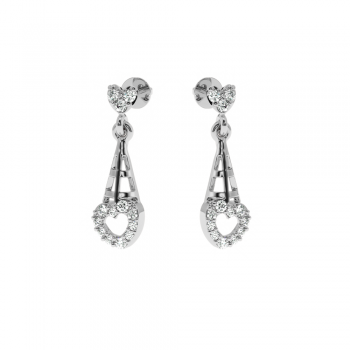 Cercei Lover cu diamante de aproximativ 0.19 ct