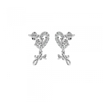 Cercei Lover cu diamante de aproximativ 0.19 ct