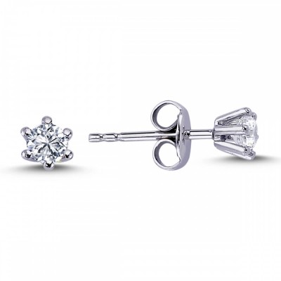 Cercei Solitaire cu Diamante de 0.37 ct