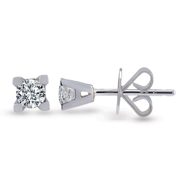 Cercei Solitaire cu diamante de 0.30 ct