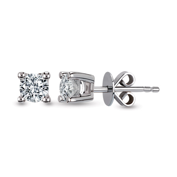 Cercei Solitaire cu diamante de 0.48 ct