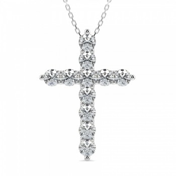 Colier cruciulita cu diamante de 2.58 ct