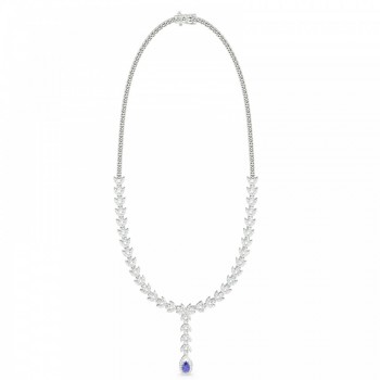 Colier cu diamante de 3.74 ct si Tanzanite de 0.63 ct