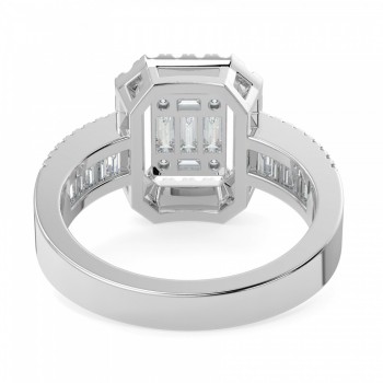 Inel cu Diamante Baget de 0.31 ct si diamante rotunde de 0,39 ct