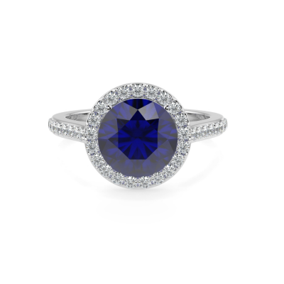 Inel cu Diamante de 0.30 ct si Safir de 0.54 ct