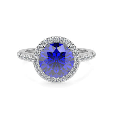 Inel cu diamante de 0.30 ct si Tanzanite de 0.54 ct