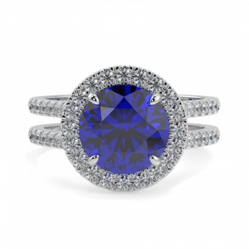 Inel cu diamante de 0.54 ct si Tanzanite de 2.42 ct