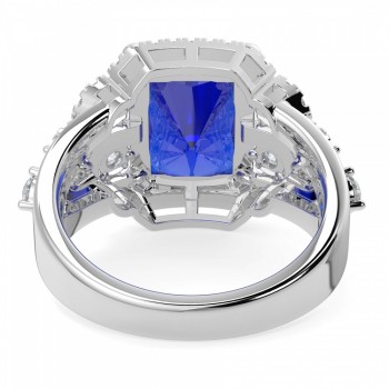 Inel cu diamante de 0.83 ct si Tanzanite de 6.14 ct