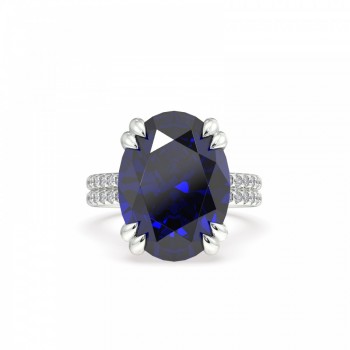 Inel cu diamante de 1.04 ct. si Blue Quartz de 8.69 ct