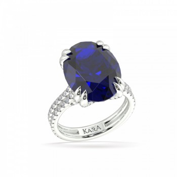 Inel cu diamante de 1.04 ct. si Blue Quartz de 8.69 ct