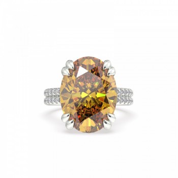 Inel cu Diamante de 1.04 ct si Citrine de 8.69 ct