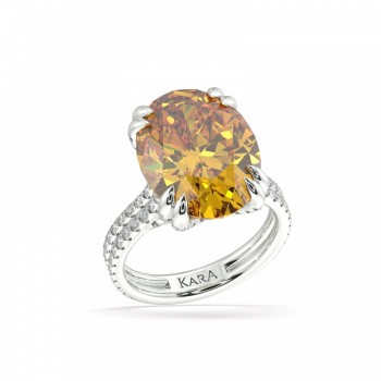 Inel cu Diamante de 1.04 ct si Citrine de 8.69 ct