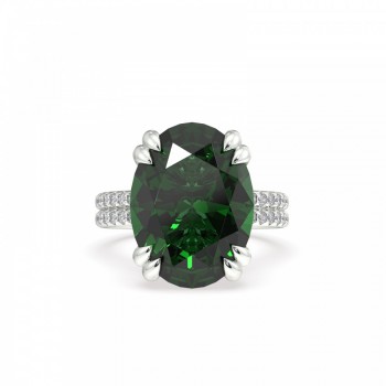 Inel cu Diamante de 1.04 ct. si Green Citrine de 8.69 ct