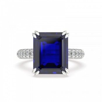 Inel cu diamante de 0.94 ct. si Blue Quartz de 4.85 ct