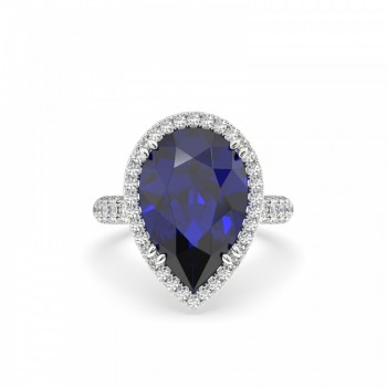 Inel cu diamante de 1.33 ct. si Blue Quartz de 7 ct