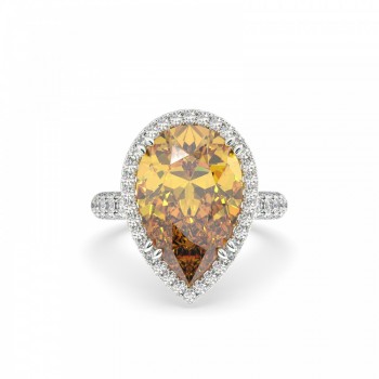 Inel cu Diamante de 1.33 ct si Citrine de 7 ct