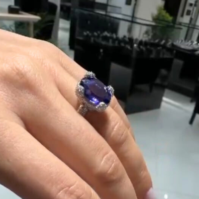 Inel cu diamante de 1.33 ct si Tanzanite de 5.92 ct