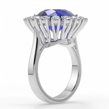 Inel cu diamante de 1.39 ct si Tanzanite de 9.58 ct