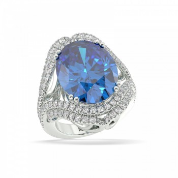 Inel cu diamante de 1.41 ct si Tanzanite de 13.31 ct