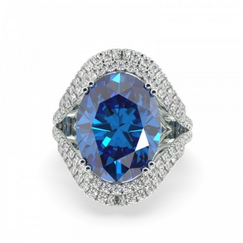 Inel cu diamante de 1.41 ct si Tanzanite de 13.31 ct