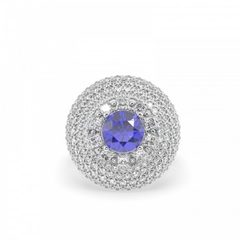 Inel cu Diamante de 2.22 ct si Tanzanite de 1.70 ct