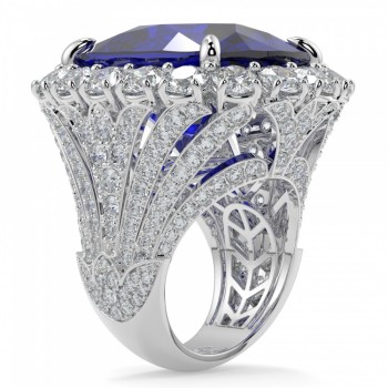 Inel cu diamante de 9.06 ct si Tanzanite de 49.83 ct