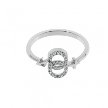 Inel Love cu diamante de aproximativ 0.18 ct