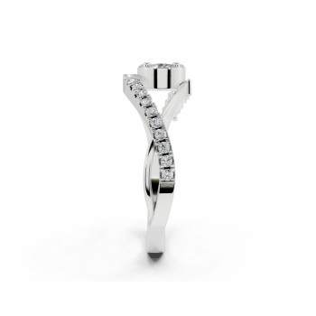 Inel cu diamante Marquise Cut de 0.10ct, diamante Princess Cut de 0.04ct si diamante rotunde de 0.20ct