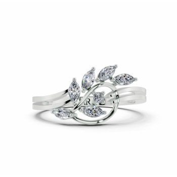 Inel cu diamante Marquise Cut de 0.21ct si diamante rotunde de 0.02ct