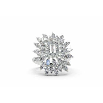 Inel cu diamante Marquise de 1.16 ct , diamante Baget de 0.28 ct si diamante Rotunde de 0.06 ct