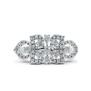 Inel cu diamante Pear Cut de 0.36ct si diamante rotunde de 0.26ct