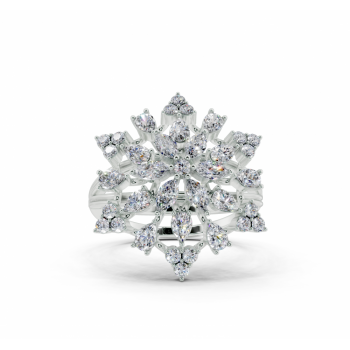 Inel cu diamante Pear Cut de 0.62ct, diamante Marquise Cut de 0.22ct si diamante rotunde de 0.24ct