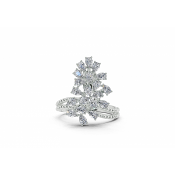 Inel cu diamante Pear Cut de 1.04ct