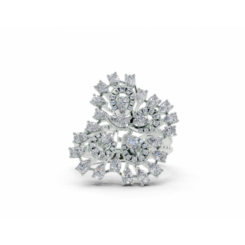 Inel cu diamante Pear Cut de 1.36ct si diamante rotunde de 0.15ct