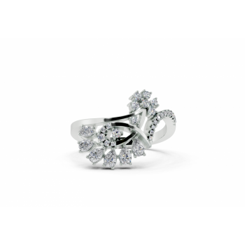 Inel cu diamante Pear de 0.31 ct si diamante Rotunde de 0.14 ct