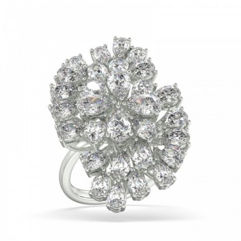 Inel cu Diamante Pear de 4.31 ct