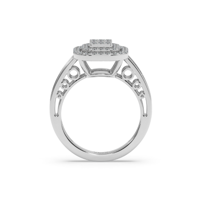 Inel cu Diamante rotunde de 0.58 ct si Diamante Baget de 0.11 ct