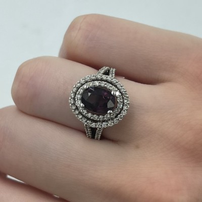 Inel cu Diamante de 0.77 ct si Spinel de 2.09 ct