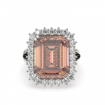 Inel cu Morganite de 10.92ct si Diamante de 1.37ct