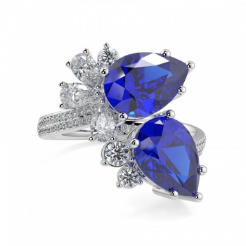 Inel cu Tanzanite de 3.62ct si Diamante de 0.67ct