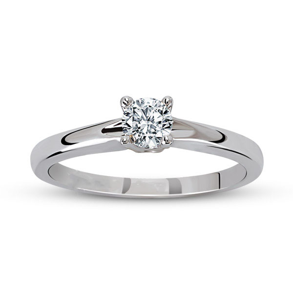 Inel de logodna Solitaire  cu diamant de 0.34 ct