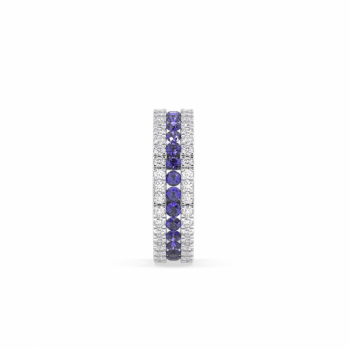 Inel Eternity cu diamante de 1.01 ct și tanzanite de 1.04 ct